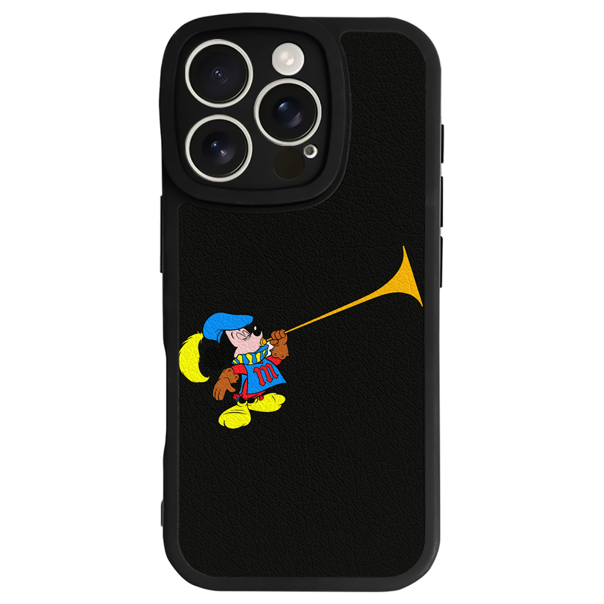 （画像用） ミッキーマウス Mickey Mouse 【iPhone 16シリーズ対応】シリコンスマホケース（レザー調） 材質：シリコン